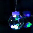 УЦЕНКА Гирлянда «Бахрома», 2.4×0.7 м, с насадками «Шарики», IP20, 108 LED, 220 В, 8 режимов, прозрачная нить, свечение мульти - Фото 4