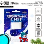 Искусственный снег своими руками «Новый год!», 10 г,светится в темноте, набор для опытов - Фото 1