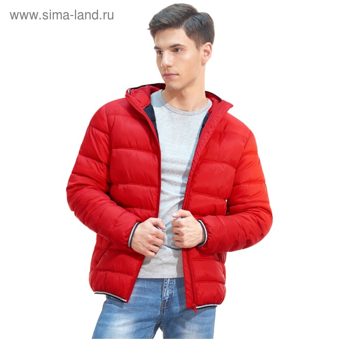 Куртка мужская, размер 46, цвет красный - Фото 1