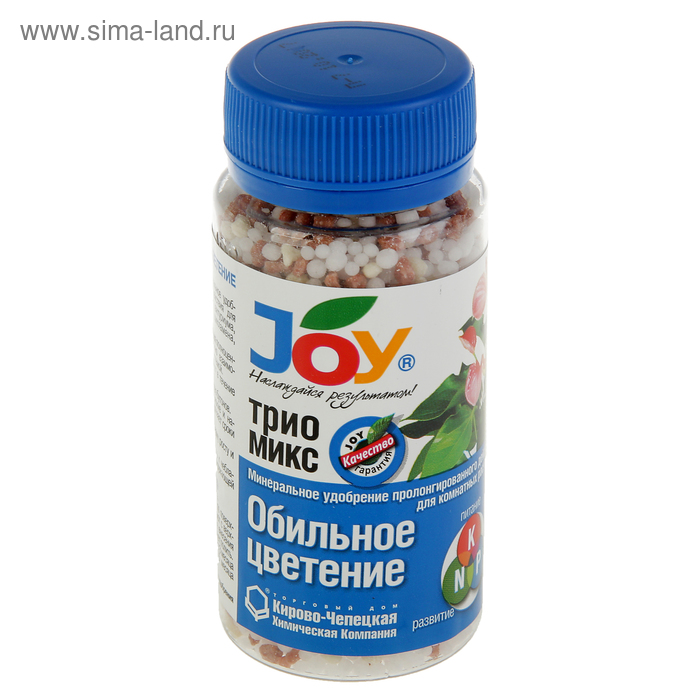 Удобрение минеральное JOY, ТРИО МИКС, Обильное цветение, гранулы, 100 г - Фото 1