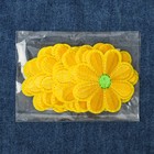 Термоаппликация «Ромашка», d = 4,5 см, цвет жёлтый - Фото 3