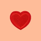 Термоаппликация «Сердце», 3 × 3 см, цвет красный - Фото 2