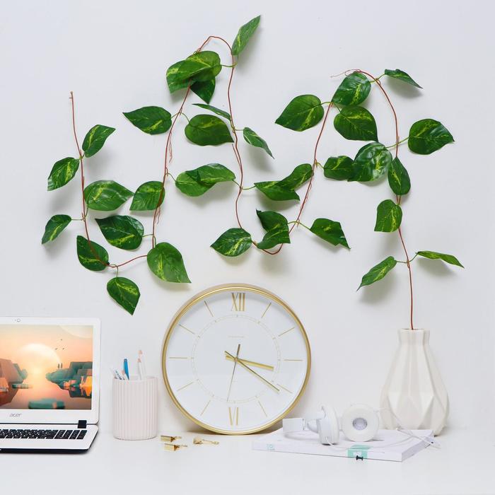 Лиана искусственная «Лист с полоской», 250 см, (в упаковке 5 шт.) - Фото 1