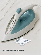 Термоаппликация «Бабочка», с пайетками, 5×6.5 см, белая - Фото 2