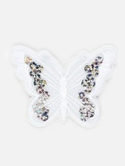 Термоаппликация «Бабочка», с пайетками, 5×6.5 см, белая - Фото 3