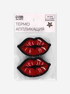 Термоаппликация «Губы», 6.9×3.9 см, красная 2612281 - фото 319816099
