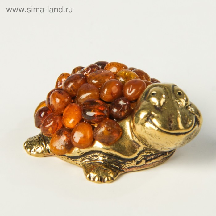Сувенир «Большая черепаха», натуральный янтарь - Фото 1