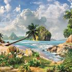 Панно "Пальма, море, пляж" К-324 (3 полотна), 300x300 см - фото 297958051