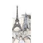 Фотообои "Париж. Черно белая графика" С-023 (1 полотно), 95x220 см - Фото 1
