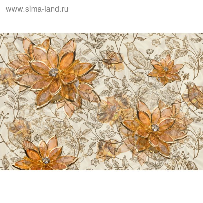 Фотообои "Драгоценный цветок" M 653 (2 полотна), 200х135 см - Фото 1