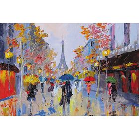 Фотообои "Дождливый Париж" M 712 (3 полотна), 300х200 см