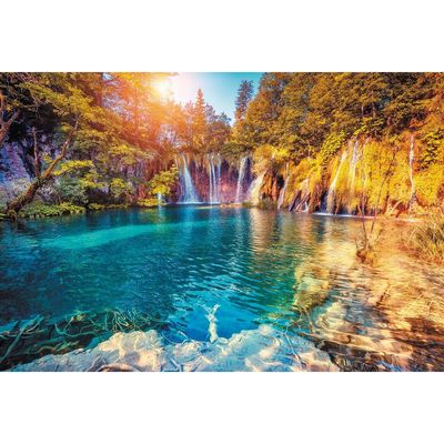 Фотообои "Лазурный водопад" M 708 (3 полотна), 300х200 см