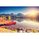 Фотообои "Рассвет на горном озере" M 709 (3 полотна), 300х200 см - фото 297958768