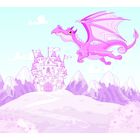 Фотообои "Розовый Дракон" M 349 (3 полотна), 300х270 см - фото 297958917