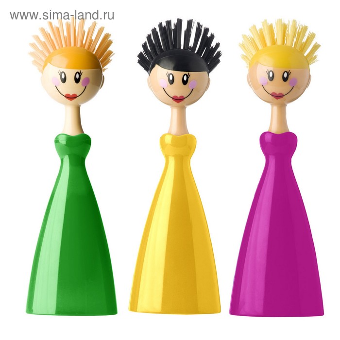 Щётка для посуды Dolls, цвет МИКС - Фото 1