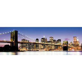 Фотообои "Бруклинский мост ночью" 3-А-306 (1 полотно), 440x150 см