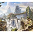 Фотообои "Водопад в волшебной стране" 6-А-619 (2 полотна), 300x270 см - фото 297959512