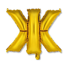 Шар фольгированный 14" "Буква Ж", индивидуальная упаковка, цвет золотой - Фото 1