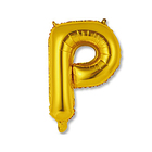 Шар фольгированный 14" "Буква Р", индивидуальная упаковка, цвет золотой - Фото 1