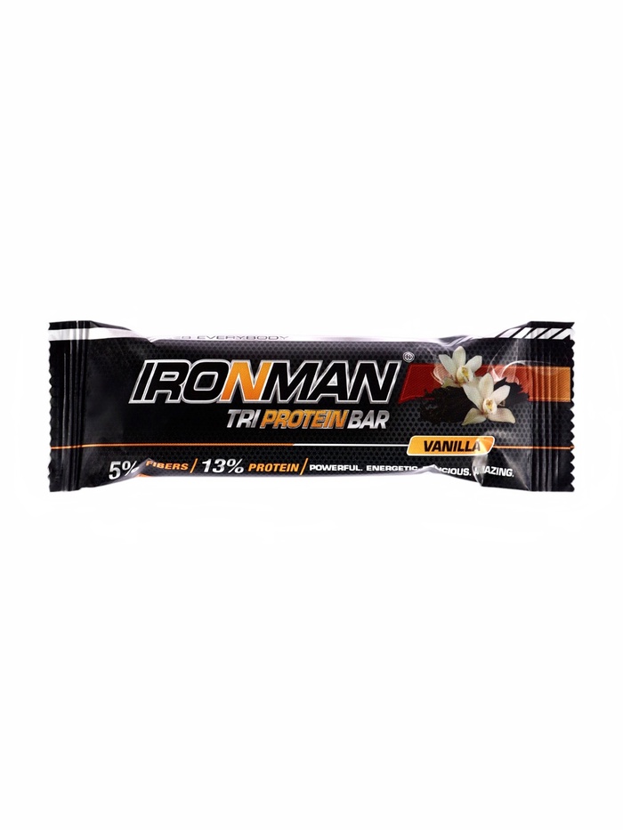 Батончик Ironman TRI Protein Bar, ваниль, тёмная глазурь, спортивное питание, 50 г - Фото 1