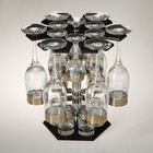 Мини-бар 18 предметов шампанское Карусель гравировка, темный 200/55/50 мл - Фото 3