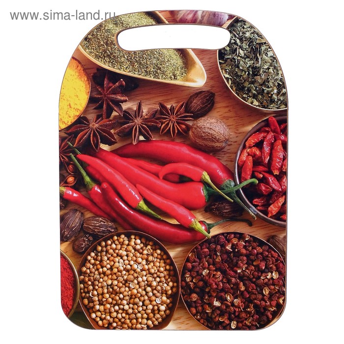 Доска разделочная деревянная «Красный перец» - Фото 1