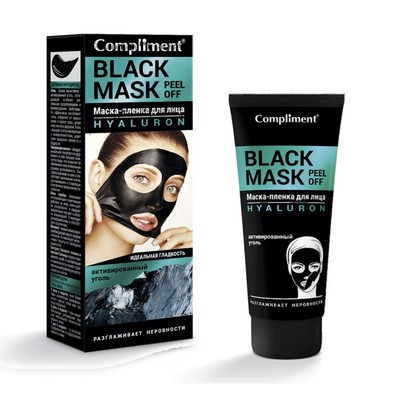 Маска-пленка Compliment no problem black-mask hyaluron, 80 мл