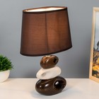 Светильник "Желание" коричнево- белый 1x25W E14 12,5x19,5x31 см RISALUX 2562935