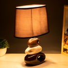 Светильник "Желание" коричнево- белый 1x25W E14 12,5x19,5x31 см RISALUX 2562935