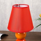 Светильник "Два шара" красно-оранжевый 1x25W E14 14,5x14,5x32,5 см - Фото 3