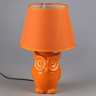Лампа настольная с абажуром Е14 40Вт "Оранжевая сова" 37х25х25 см - Фото 1
