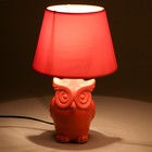 Лампа настольная с абажуром Е14 40Вт "Оранжевая сова" 37х25х25 см - Фото 2