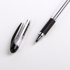 Ручка гелевая, 0,5 мм, черная, Vinson, корпус прозрачный с резиновым держателем - Фото 2