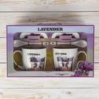 Набор кружек с ложками и подставками «Букет лаванды», 2 предмета: 330 мл, керамика, рисунок МИКС - Фото 10