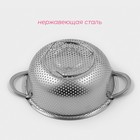 Дуршлаг Доляна «Марко», d=16.5 см, две ручки, нержавеющая сталь, хромированный - Фото 3