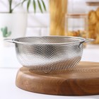 Дуршлаг «Марко», d=19 см, две ручки, нержавеющая сталь, хромированный - Фото 1