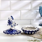 Икорница фарфор гжель «Рыбка» - Фото 3