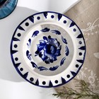 Икорница фарфор гжель «Рыбка» - Фото 4