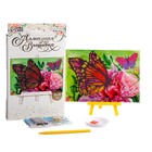 Алмазная мозаика с частичным заполнением на подставке «Бабочки», 13×19 см, картон - Фото 2