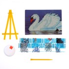 Алмазная мозаика на подставке «Лебедь», 13х19 см - Фото 3