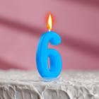 Свеча в торт на шпажке, цифра 6, МИКС, 4.5х2.5 см - Фото 3