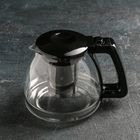 Чайник стеклянный заварочный «Душевность», 1 л, с металлическим ситом, цвет МИКС - фото 318024573