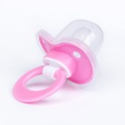 Пустышка силиконовая ортодонтическая с колпачком, от 0 - 3 мес., цвет розовый - Фото 8
