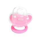 Соска - пустышка ортодонтическая Крошка Я, силикон, от 6 мес., с колпачком, розовый - Фото 10
