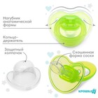 Соска - пустышка силиконовая ортодонтическая Крошка Я, от 0 мес., зеленый - Фото 2