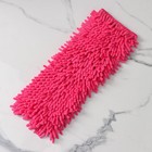 Насадка для швабры с зажимом-бабочкой Доляна, микрофибра букля 39×28 см, цвет МИКС - Фото 3