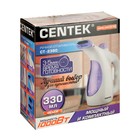 Отпариватель Centek CT-2380, ручной, 800 Вт, 330 мл, 15 г/мин, шнур 2 м, бело-фиолетовый - фото 54120
