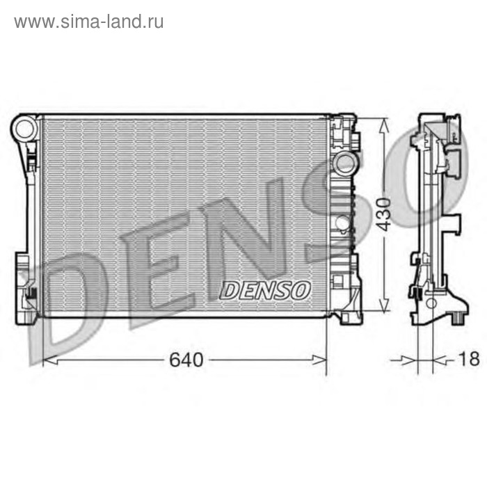 Радиатор охлаждения двигателя Denso DRM17111 - Фото 1