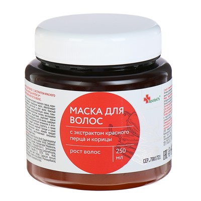 Маска для волос Apotek`s репейная, с экстрактом красного перца и корицы, 250 мл