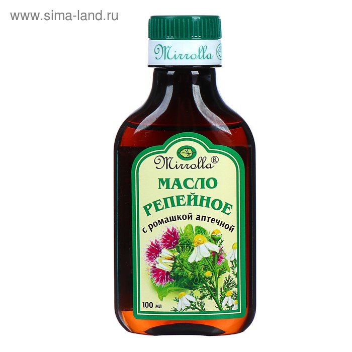 Репейное масло Mirrolla с ромашкой аптечной, 100 мл - Фото 1